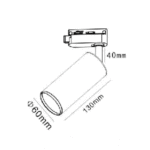 Drawing MARC-T Track light Gu10 โคมเข้าราง GU10 สปอตไลท์เข้าราง GU10